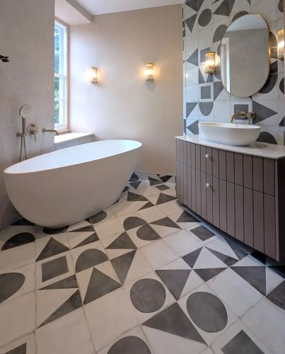 retro bathroom ideas Sydney tiles